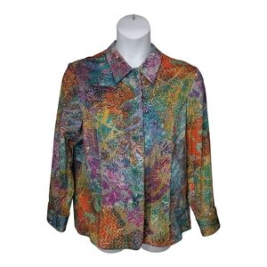 Coldwater Creek Jacket Colorful Abstract Size XLP
